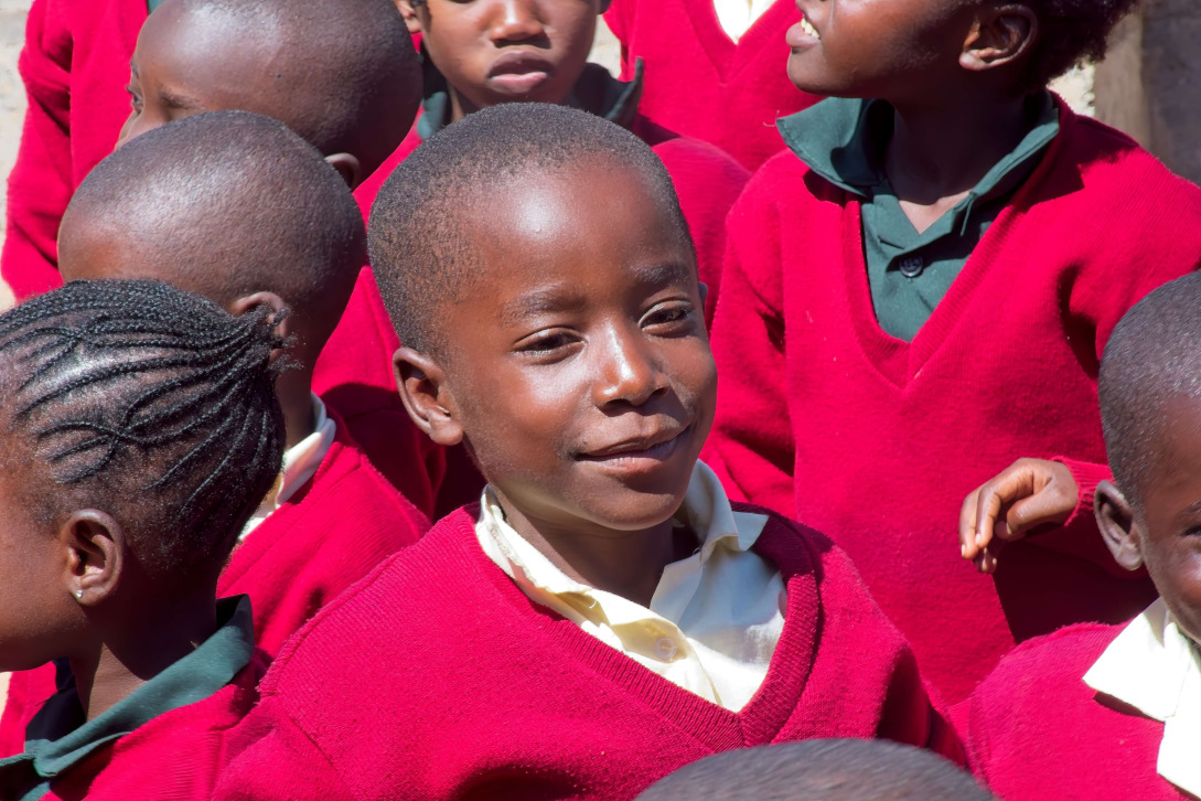 Smiling students at Mamuke Zambia